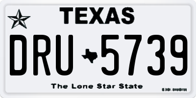 TX license plate DRU5739