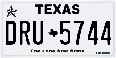 TX license plate DRU5744