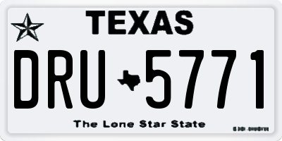 TX license plate DRU5771