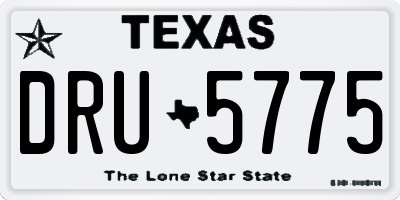 TX license plate DRU5775