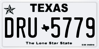 TX license plate DRU5779