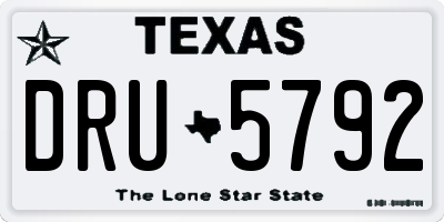 TX license plate DRU5792