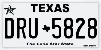 TX license plate DRU5828