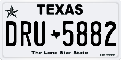 TX license plate DRU5882