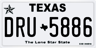TX license plate DRU5886
