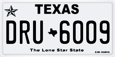 TX license plate DRU6009