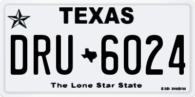 TX license plate DRU6024