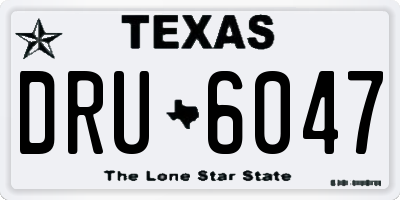 TX license plate DRU6047
