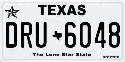 TX license plate DRU6048