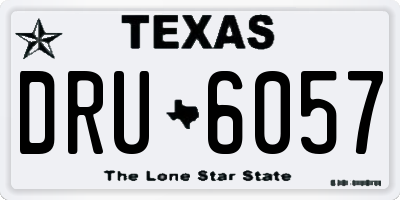 TX license plate DRU6057