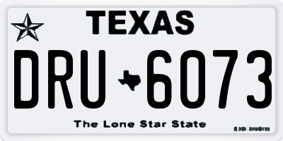 TX license plate DRU6073