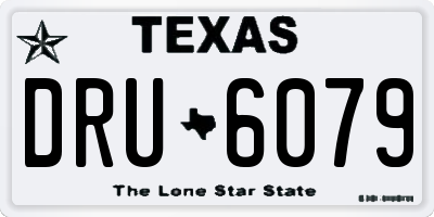 TX license plate DRU6079