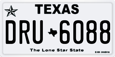 TX license plate DRU6088