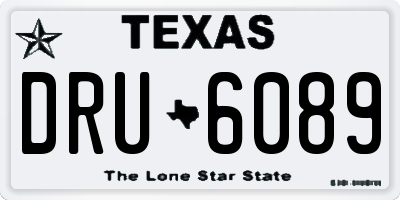 TX license plate DRU6089