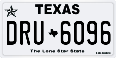 TX license plate DRU6096