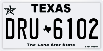 TX license plate DRU6102