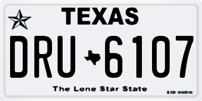 TX license plate DRU6107