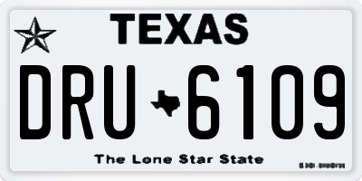 TX license plate DRU6109