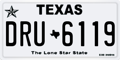 TX license plate DRU6119