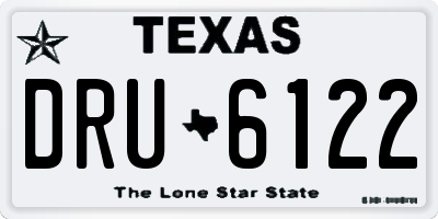 TX license plate DRU6122
