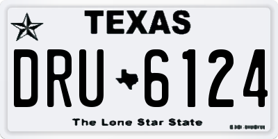 TX license plate DRU6124