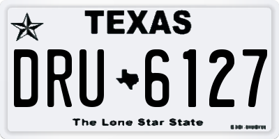 TX license plate DRU6127