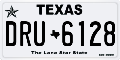 TX license plate DRU6128
