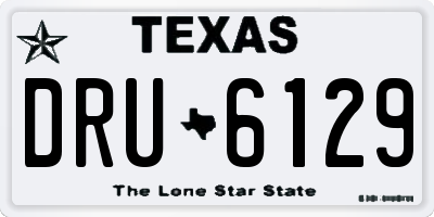 TX license plate DRU6129