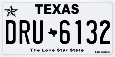 TX license plate DRU6132
