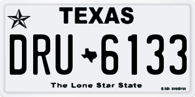TX license plate DRU6133