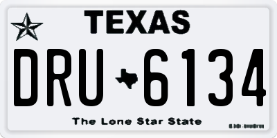 TX license plate DRU6134