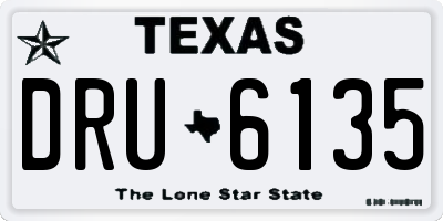 TX license plate DRU6135