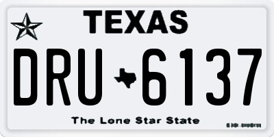 TX license plate DRU6137