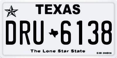 TX license plate DRU6138