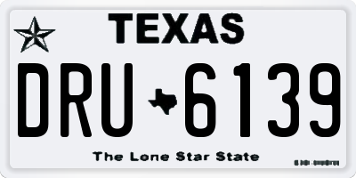 TX license plate DRU6139