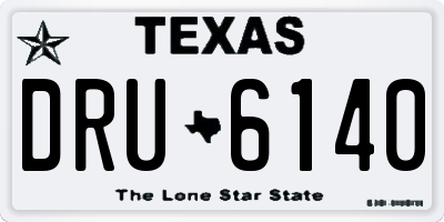 TX license plate DRU6140