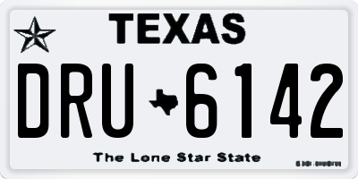 TX license plate DRU6142