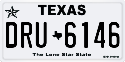 TX license plate DRU6146