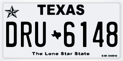 TX license plate DRU6148