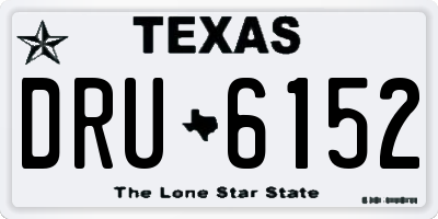 TX license plate DRU6152
