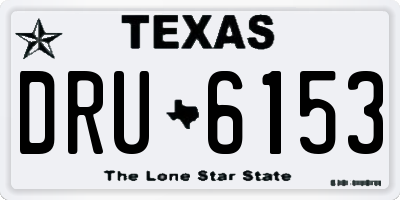 TX license plate DRU6153