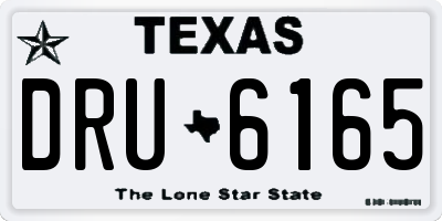 TX license plate DRU6165