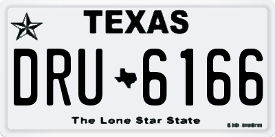 TX license plate DRU6166