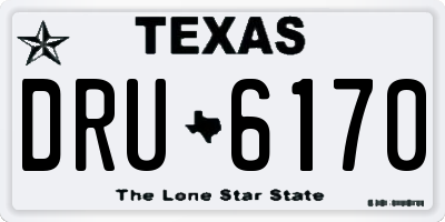 TX license plate DRU6170