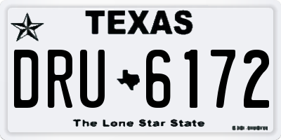 TX license plate DRU6172