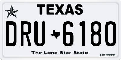 TX license plate DRU6180