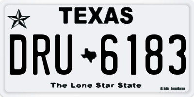 TX license plate DRU6183