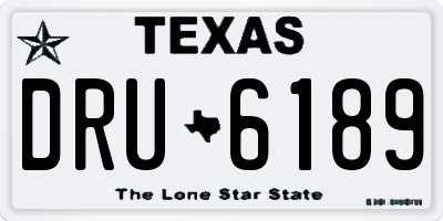 TX license plate DRU6189