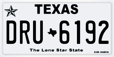 TX license plate DRU6192