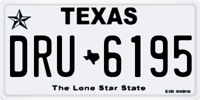 TX license plate DRU6195